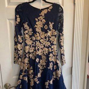 Xscape women's lace floral cocktail dress